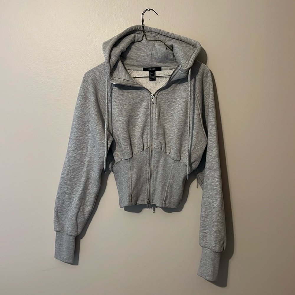 Grey Zip Up Jacket